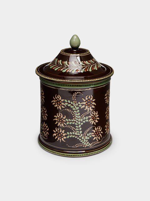Poterie d’Évires - Flowers Hand-Painted Ceramic Large Jar -  - ABASK - 