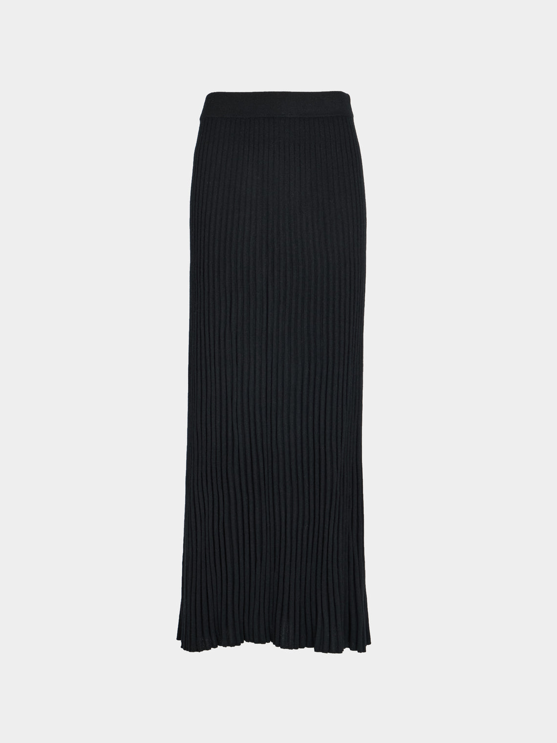 Arch4 - Isla Baby Goat Cashmere Long Skirt | Size: M - Black - ABASK - 