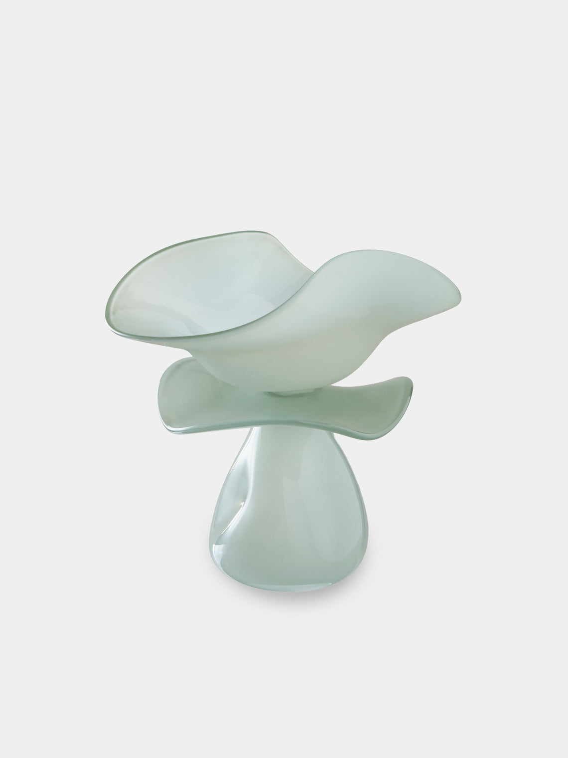 Oog Objects - 8 Hand-Blown Glass Vase (10.5in/26.5cm) - Green - ABASK - 