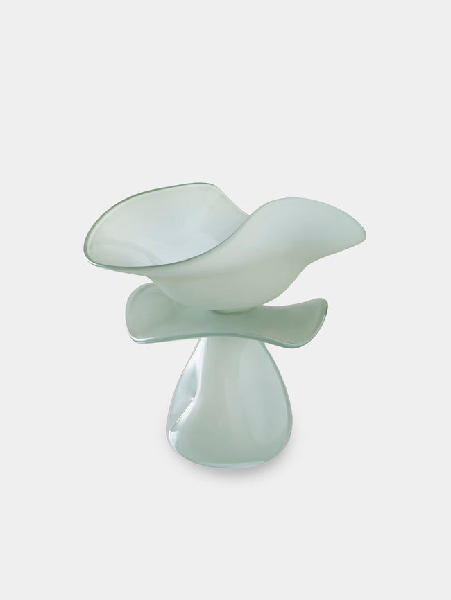 Oog Objects - 8 Hand-Blown Glass Vase (10.5in/26.5cm) - Green - ABASK - 