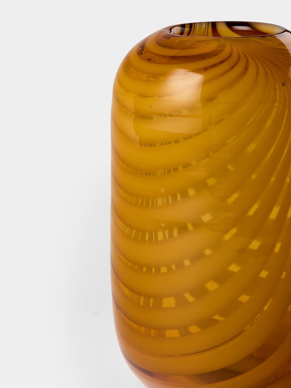 Antique and Vintage - Mid-Century Glass Vase - Orange - ABASK