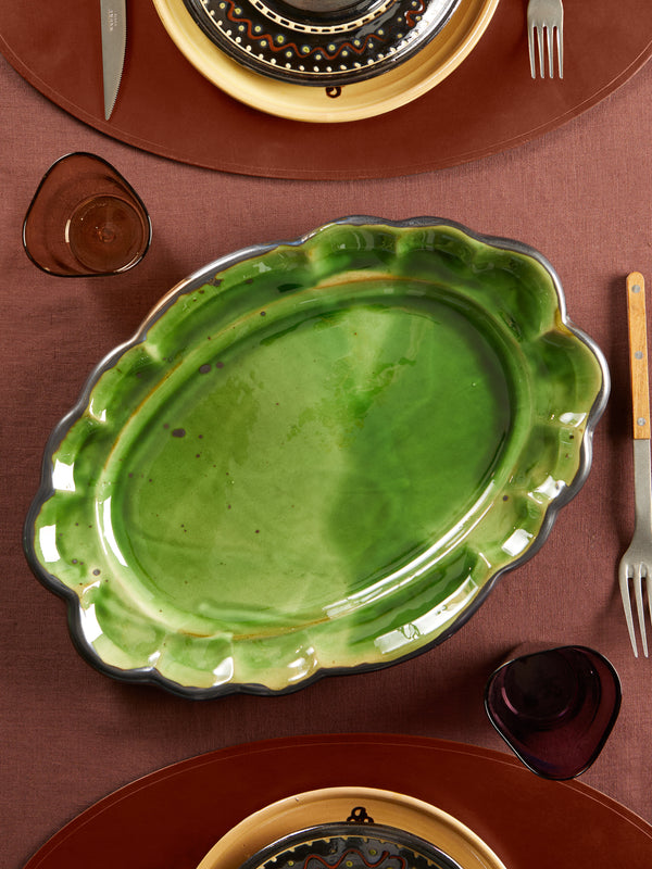 Poterie de Cliousclat - Slipware Serving Platter -  - ABASK