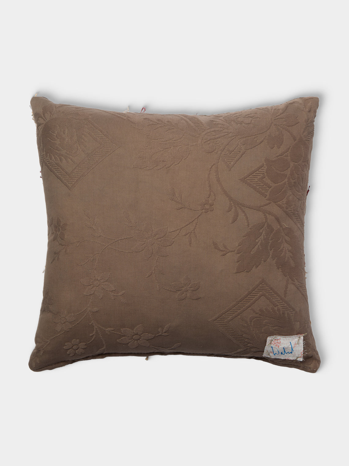 By Walid - 19th-Century Needlepoint Wool, Linen and Cotton Cushion (19.5in/50cm) - Multiple - ABASK