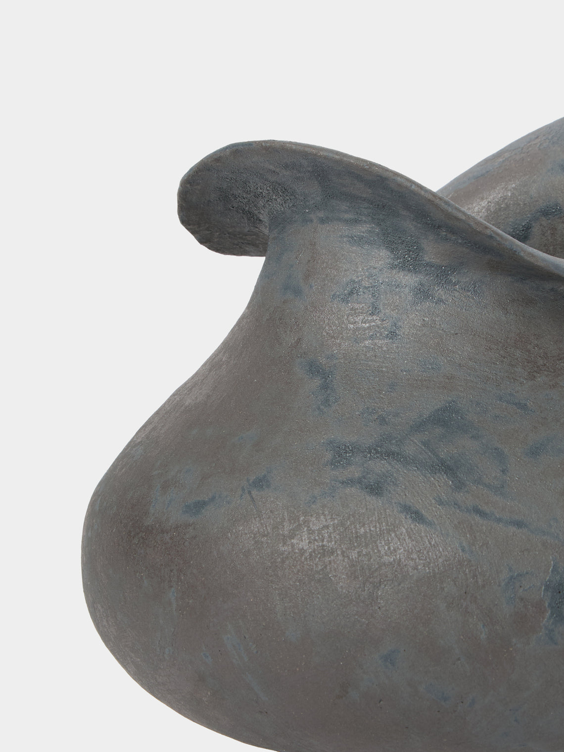 By Raffaella - Attilia Hand-Coiled Stoneware Vase (7.5in/19cm) - Gray - ABASK