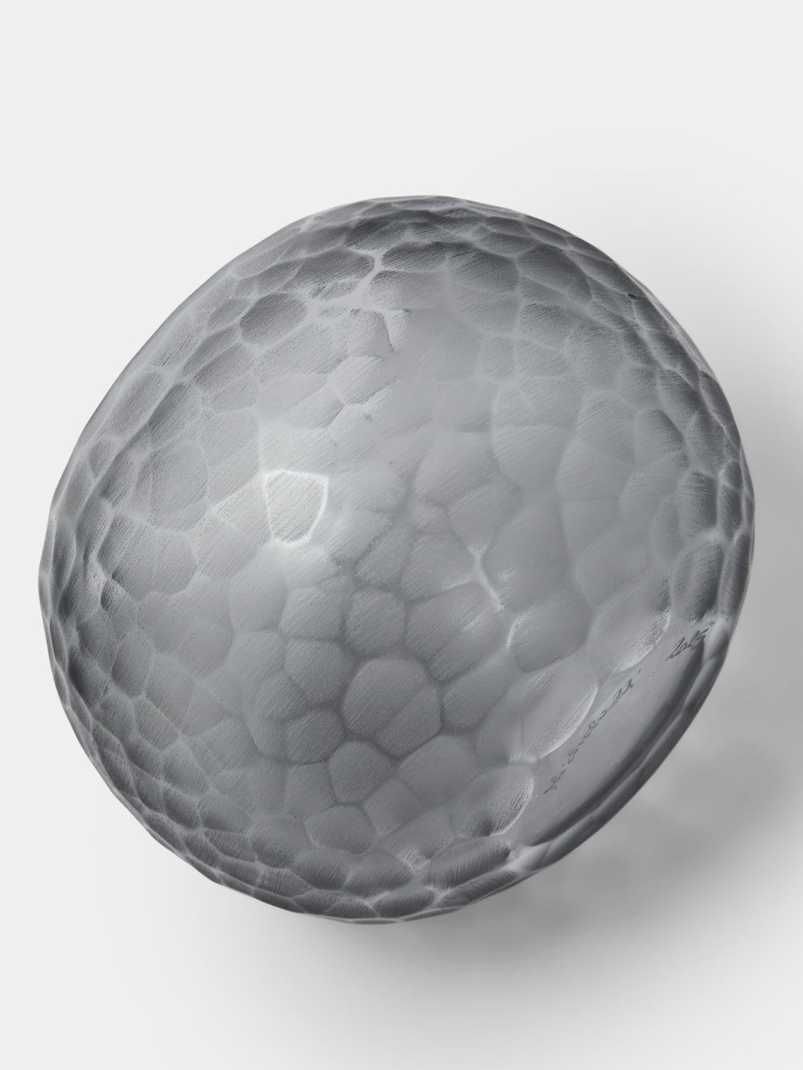 Micheluzzi Glass - Bocia Acciaio Diamante Hand-Blown Murano Glass Vase (4.5in/11.5cm) - Gray - ABASK