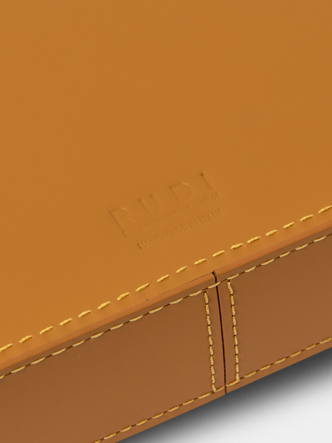 RUDI - Circuit Leather Tray (20in/50.5cm) - Orange - ABASK