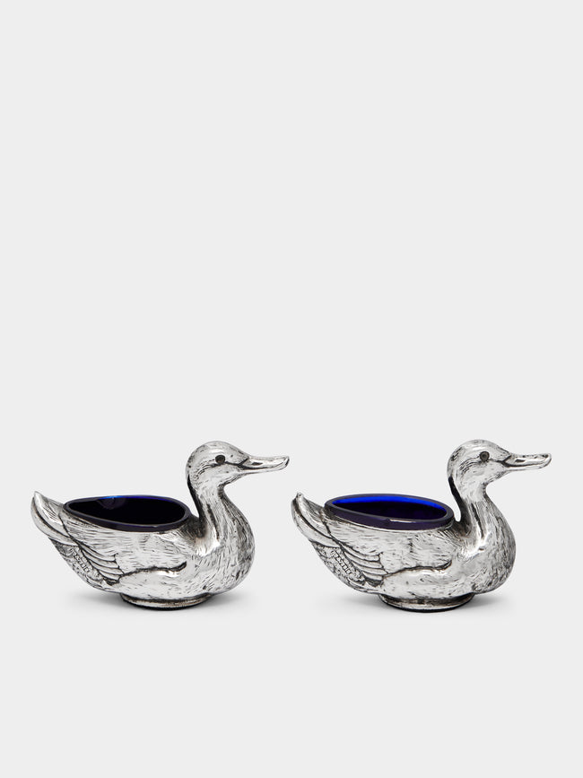 Antique and Vintage - 1905 Silver Salt and Pepper Ducks (Set of 2) -  - ABASK - 