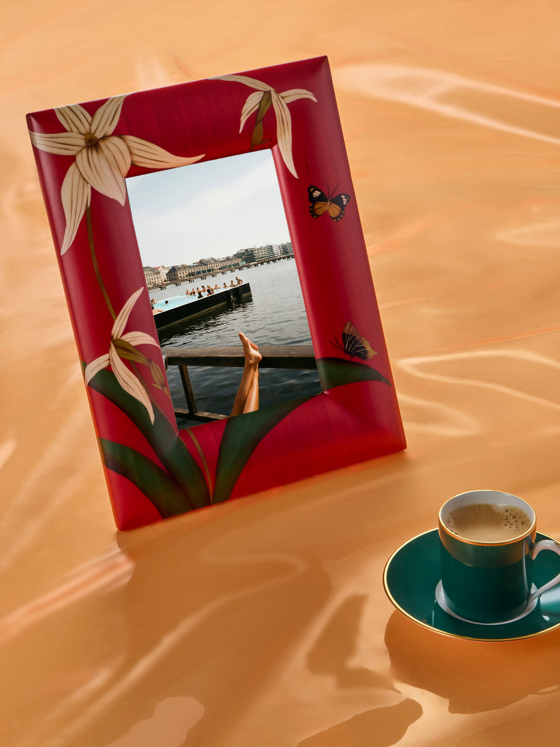 Silvia Furmanovich - Waterlilies Marquetry Wood Photo Frame - Multiple - ABASK