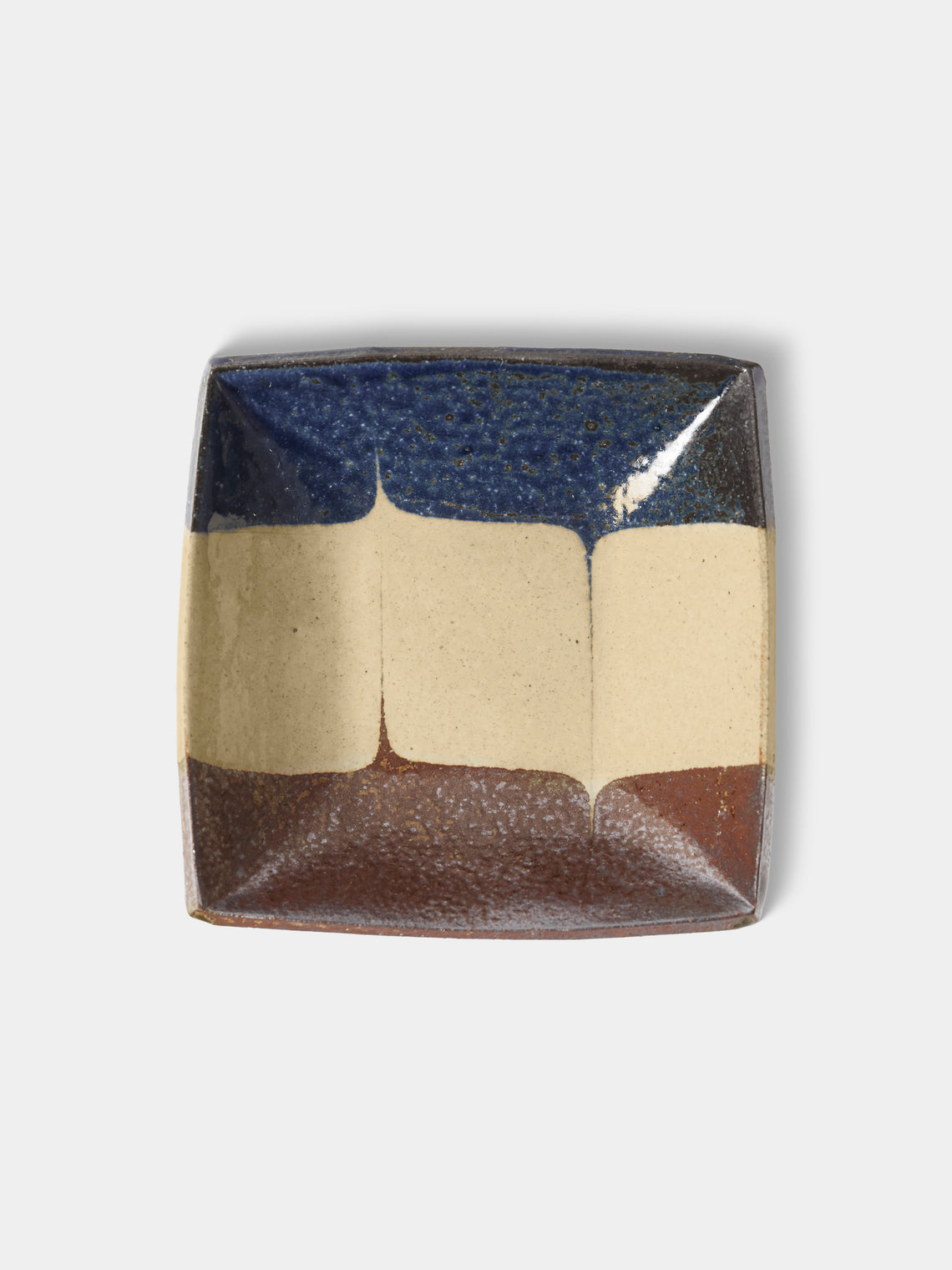 Makidani-gama - No. 1 Nerikomi Ceramic Square Plates – 5in/12.5cm (Set of 5) - Multiple - ABASK - 