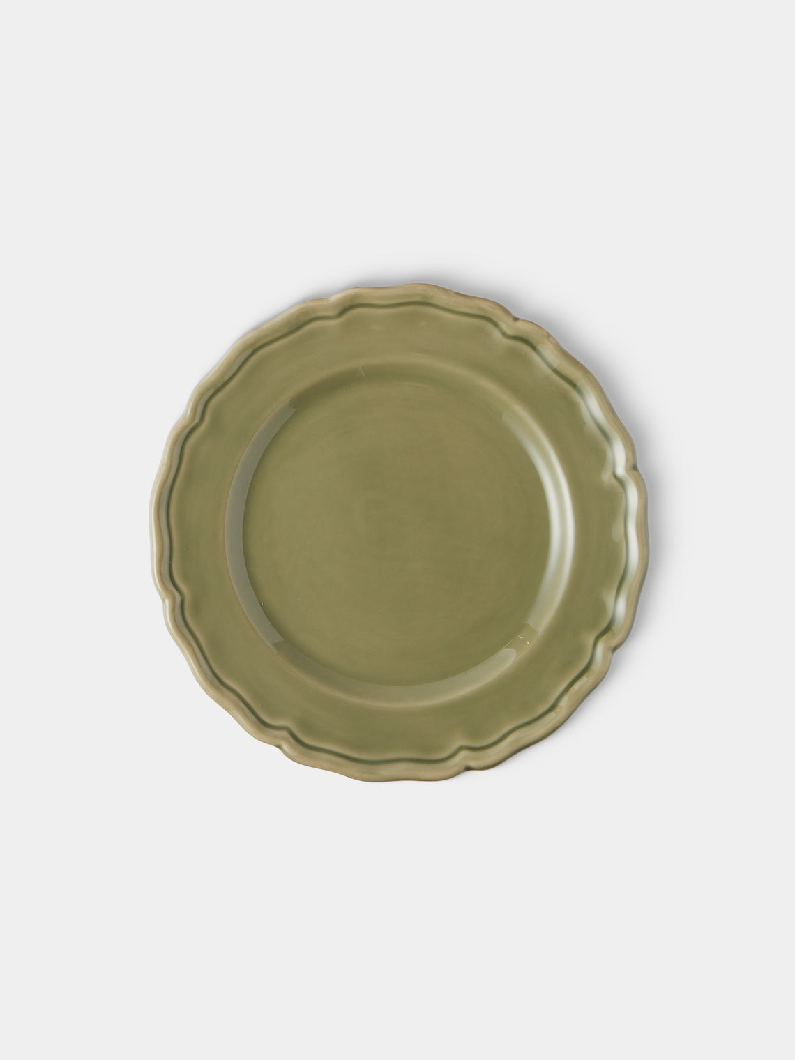 Maison Pichon Uzès - Provence Hand-Glazed Ceramic Side Plates – 9in/23cm (Set of 4) - Green - ABASK - 