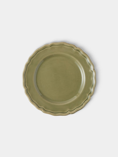 Maison Pichon Uzès - Provence Hand-Glazed Ceramic Side Plates – 9in/23cm (Set of 4) - Green - ABASK - 