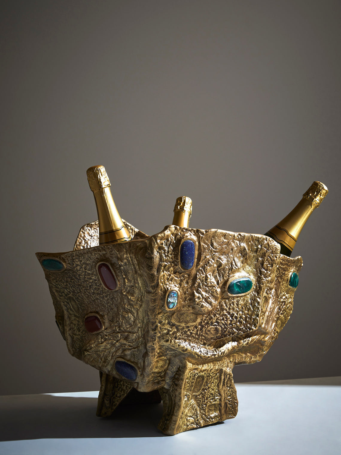 Viya - Tutti Frutti Brass Champagne Bucket - Gold - ABASK