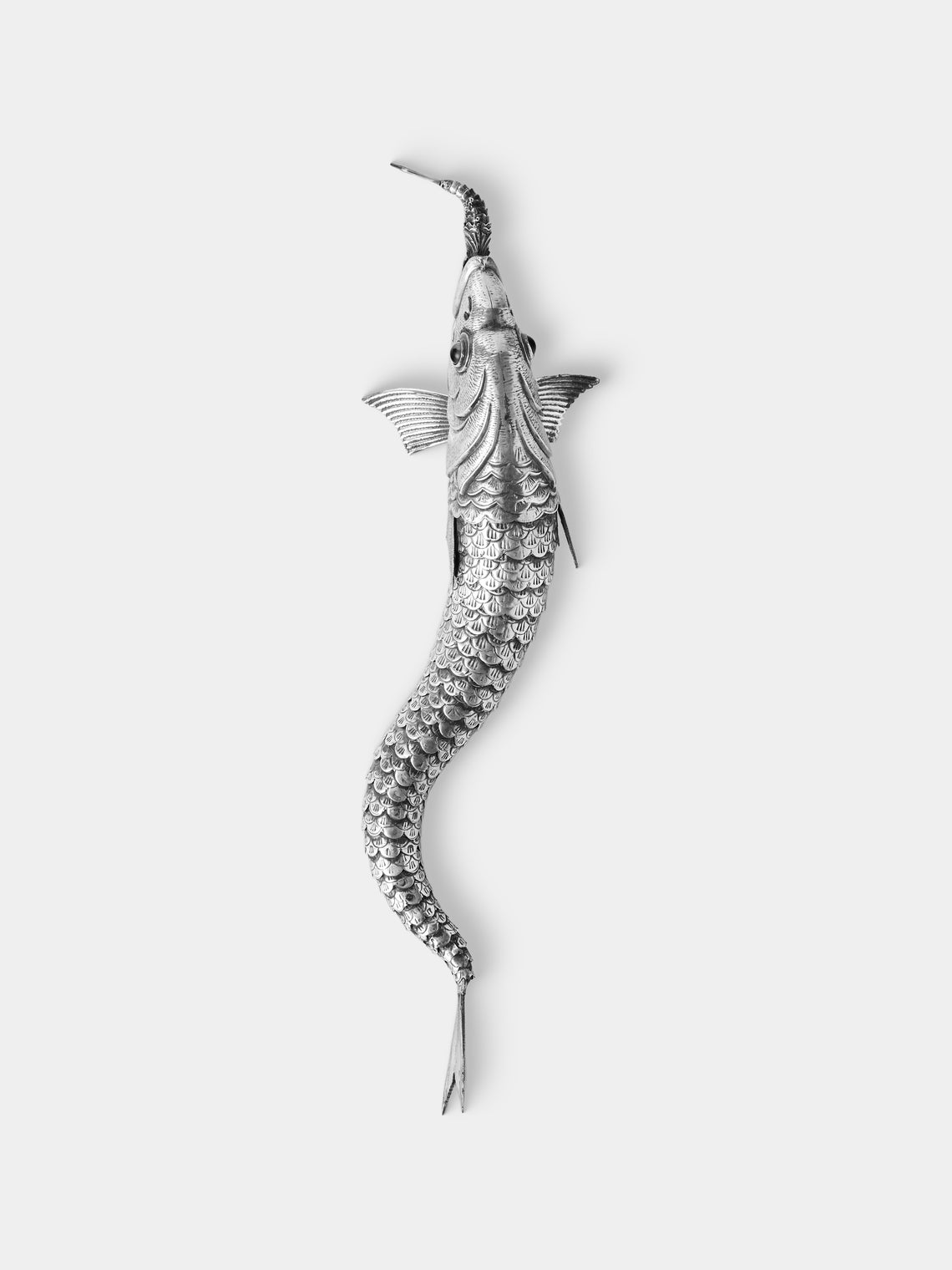 Antique and Vintage - 1920s Solid Silver Articulating Fish - Silver - ABASK