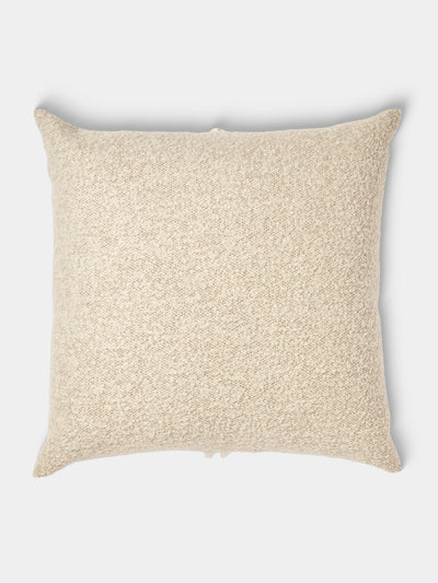 de Le Cuona - Attenborough Wool and Linen Zip-Detail Cushion (21.5in/55cm) - Cream - ABASK - 