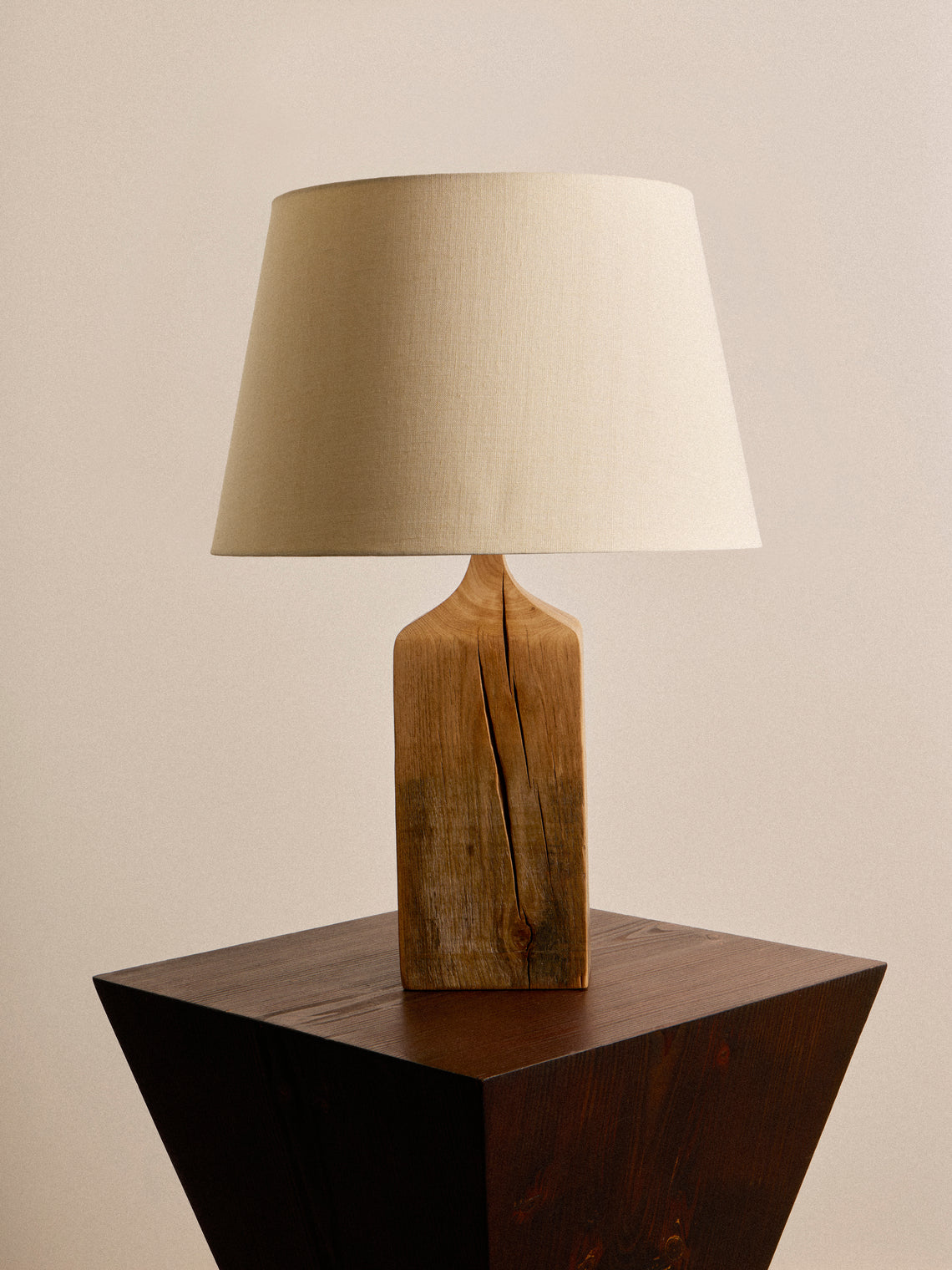 Jamie Gaunt Designs - No. 8 Block Natural Oak Table Lamp - Natural - ABASK