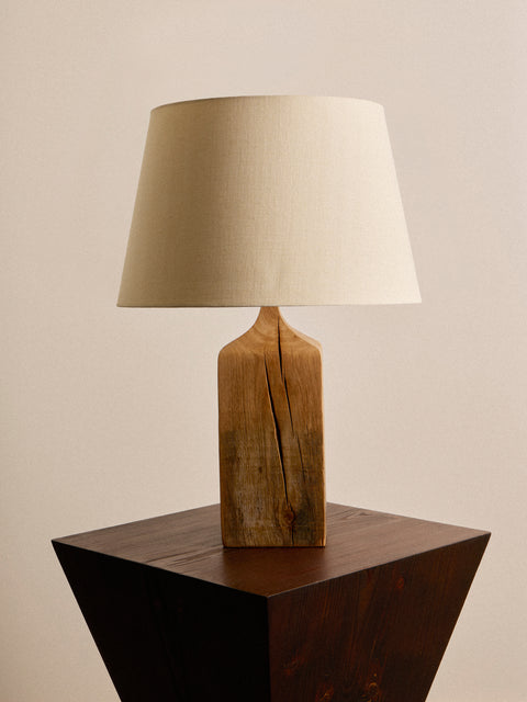 Jamie Gaunt Designs - No. 8 Block Natural Oak Table Lamp - Natural - ABASK