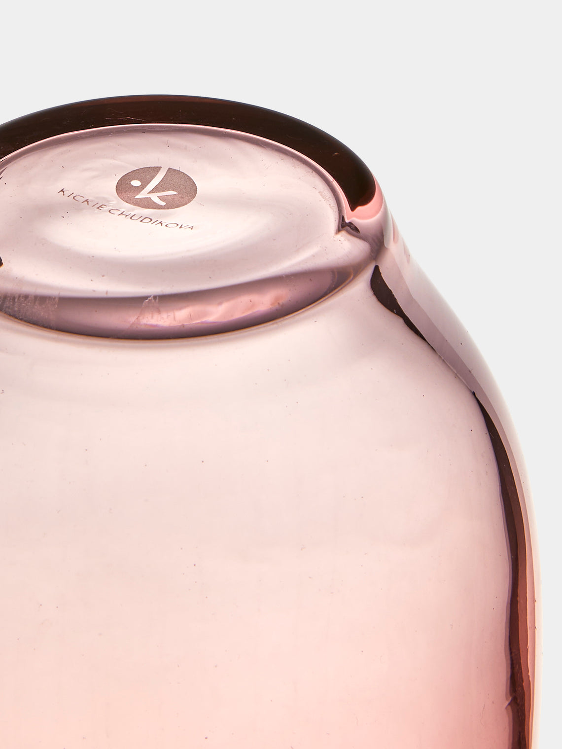 Kickie Chudikova - Danube Hand-Blown Bohemian Crystal Carafe and Tumbler - Pink - ABASK