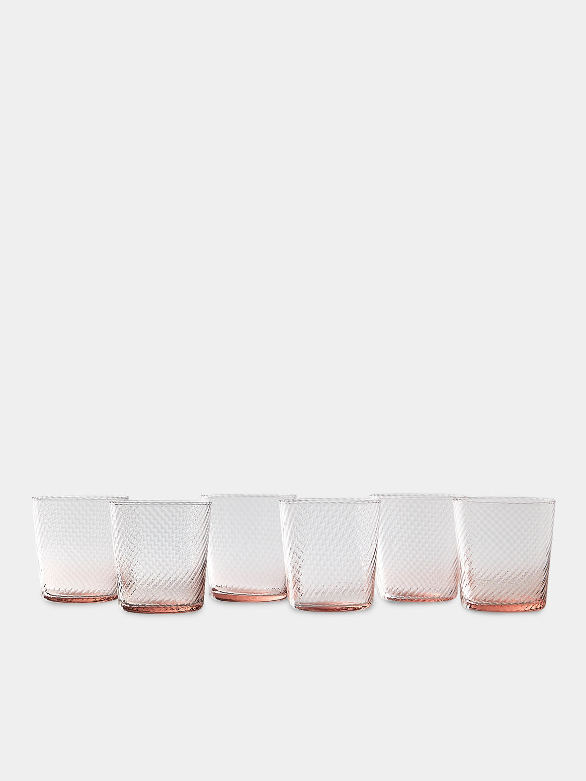Mun Deluxe Brand Venezia - Torsé Hand-Blown Glass Tumblers (Set of 6) - Pink - ABASK -  