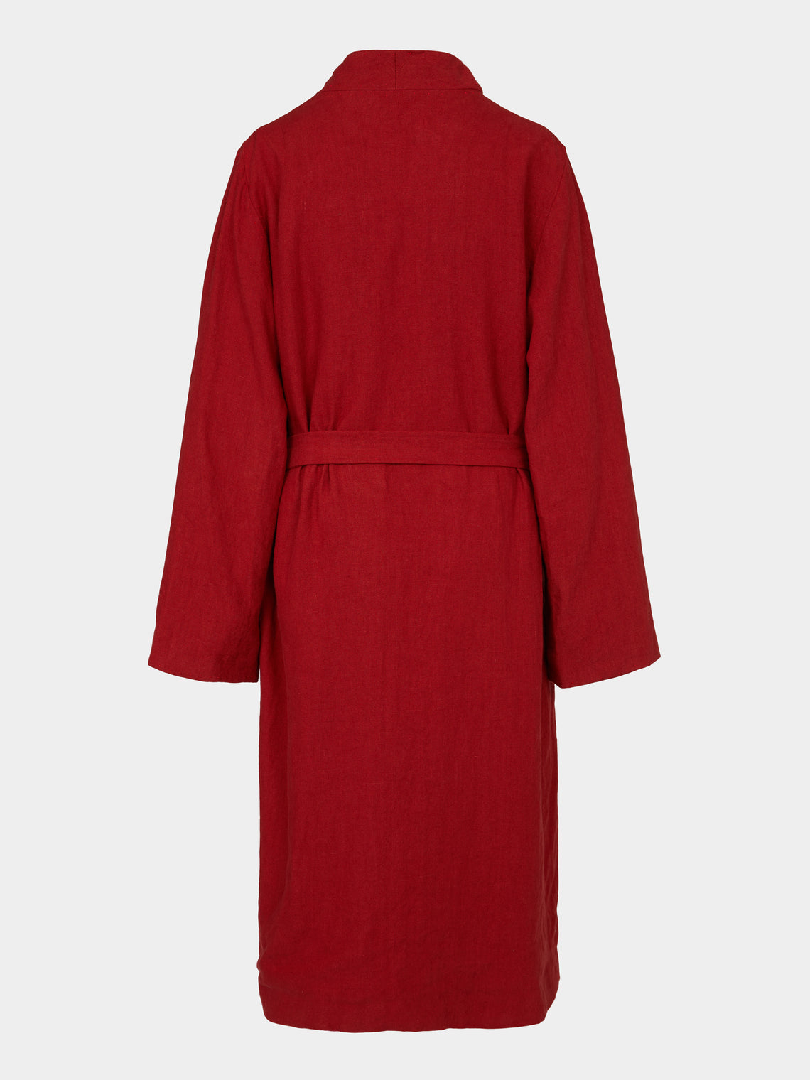 Considered Objects - Dots and Lines Hand-Stitched Silk Robe - Red - ABASK