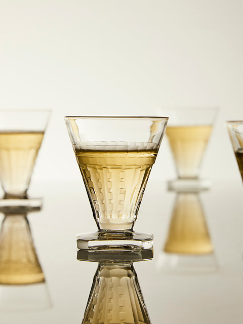 Antique and Vintage - 1920s Saint Louis Crystal Wine Glasses (Set of 10) - Clear - ABASK