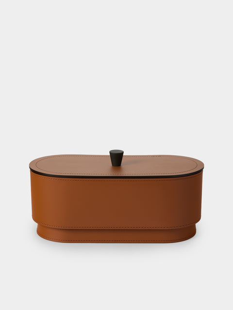 RUDI - Zenit Leather Long Rounded Box - Tan - ABASK - 