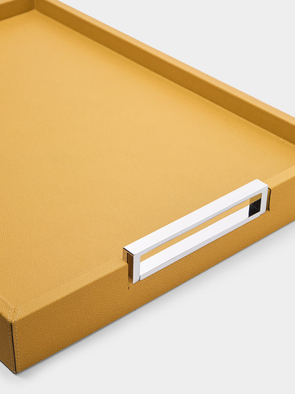 Giobagnara - Vic Leather Bed Tray - Yellow - ABASK