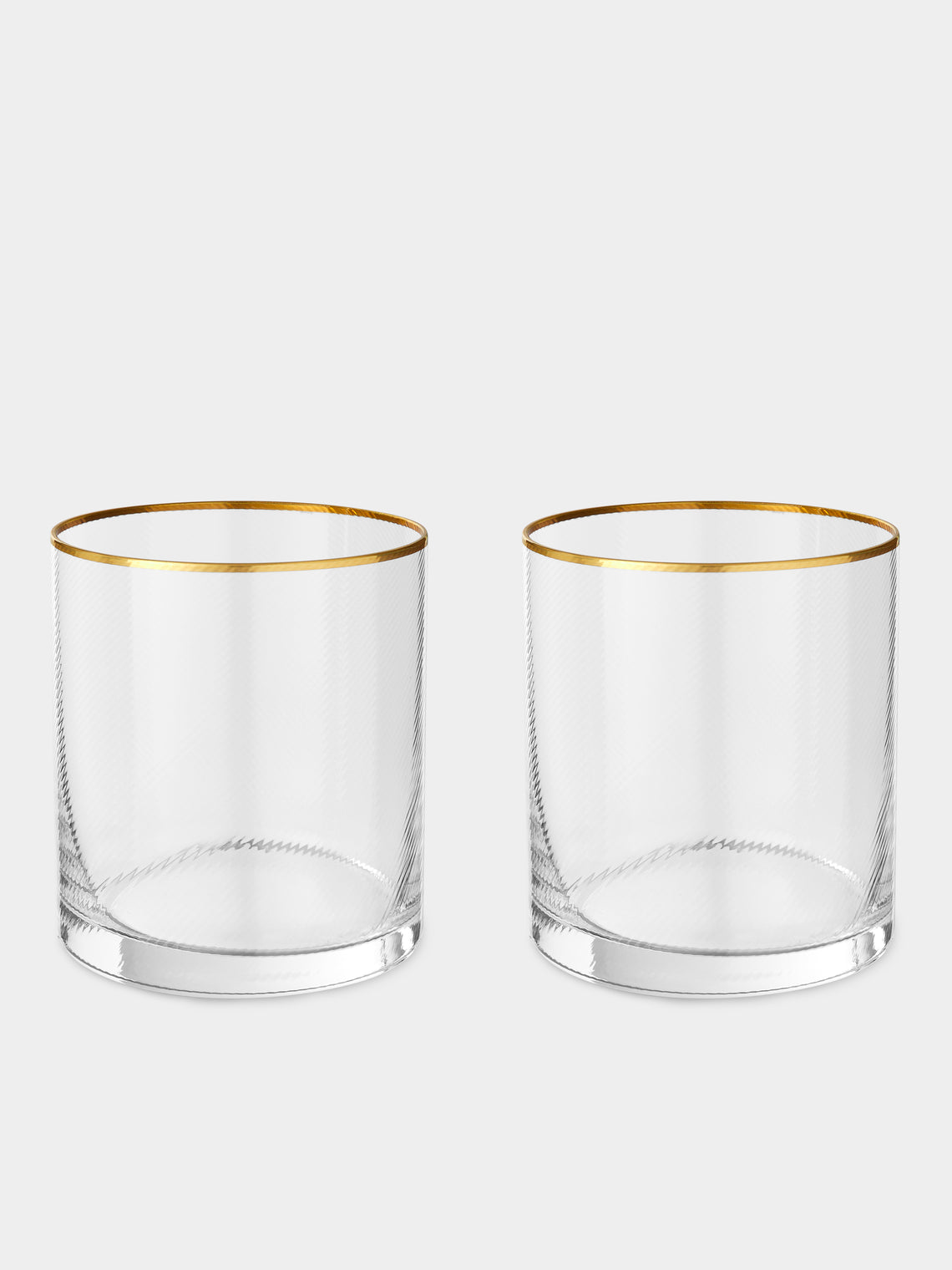 NasonMoretti - Hand-Blown Murano Glass Tumblers (Set of 2) - Gold - ABASK