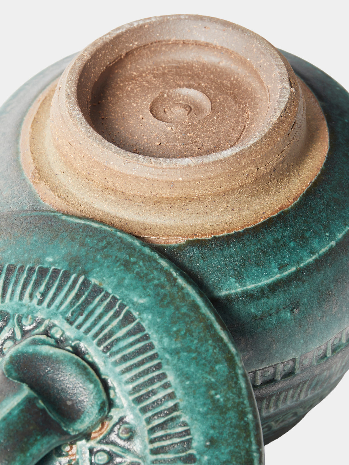 Matthew Foster - Ceramic Patterned Lidded Jar - Green - ABASK