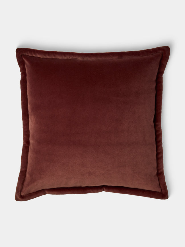 De Le Cuona - Vienna Cotton Sofa Cushion (21.5in/55cm) - Brown - ABASK - 