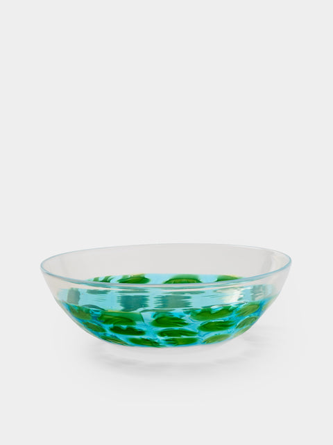 Antique and Vintage - 1951 Riccardo Licata for Cenedese Glass Bowl - Green - ABASK - 
