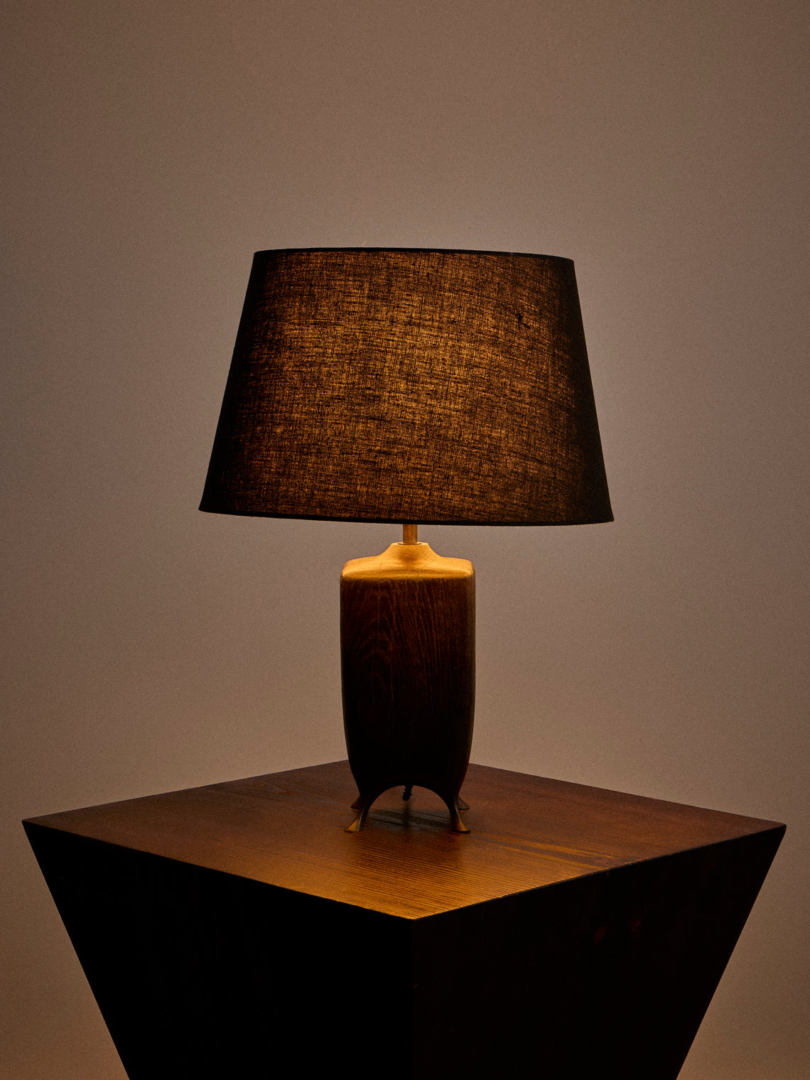 Jamie Gaunt Designs - No. 2 Ebonized Oak Table Lamp - Black - ABASK