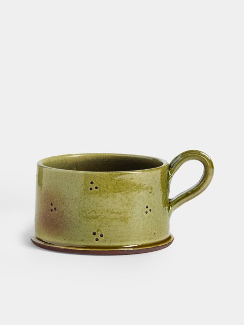 Neville Tatham - Slipware Teacups (Set of 4) - Green - ABASK - 