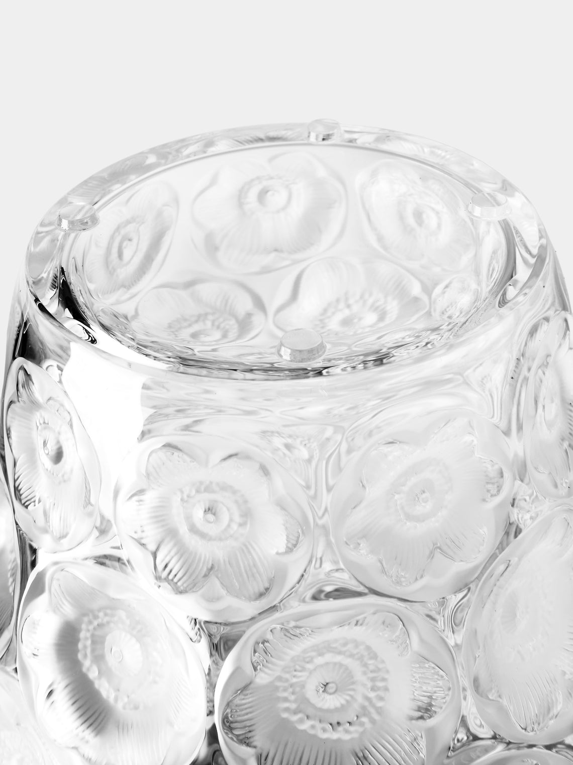 Lalique - Papillons Crystal Vase (13in/33cm) - Clear - ABASK