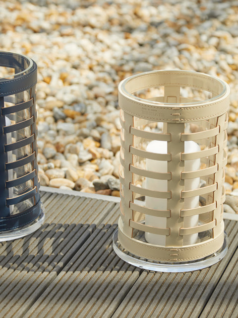 Riviere - Barcelona Water-Resistant Leather Small Hurricane Candle Holder -  - ABASK