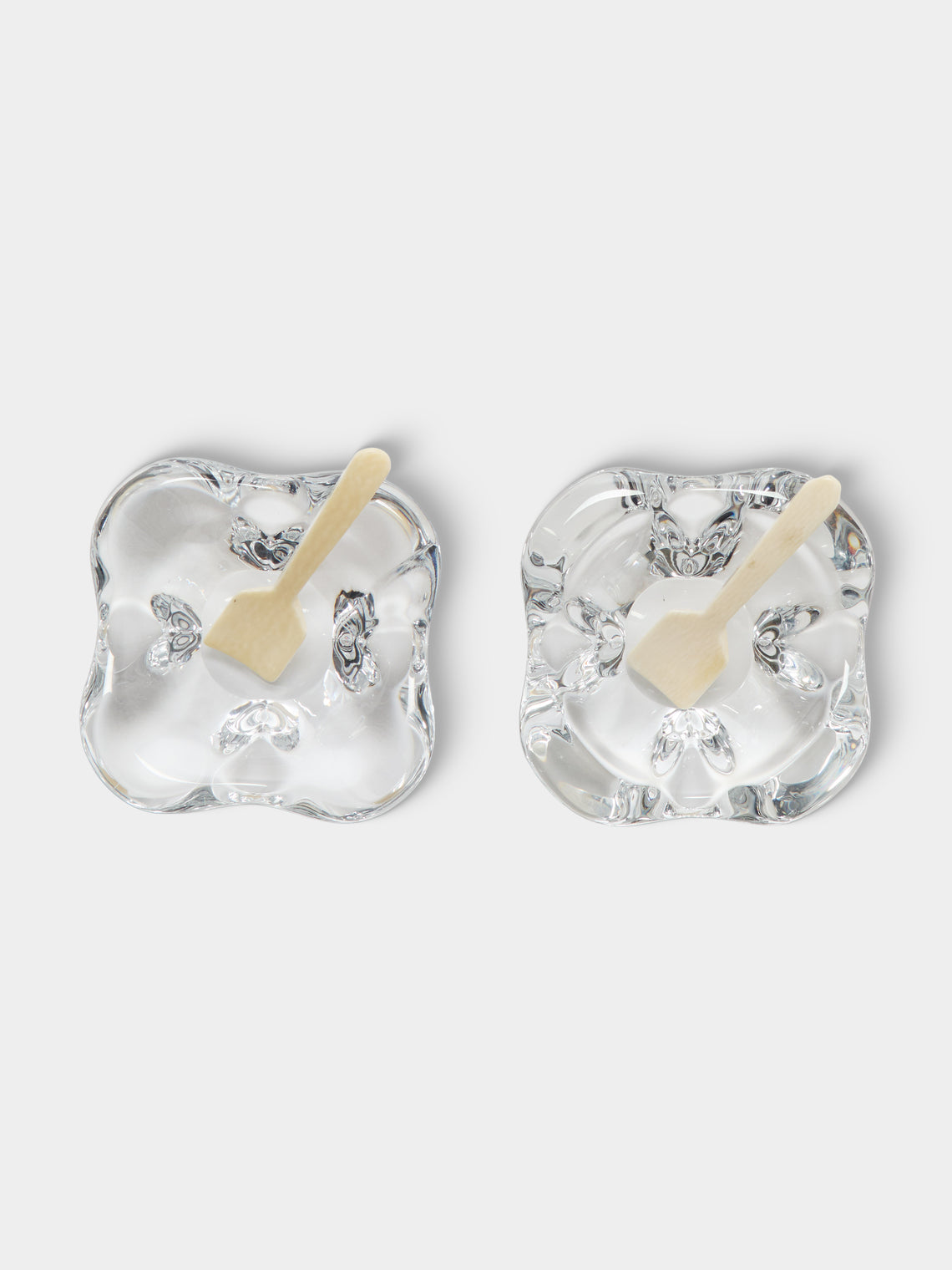 Antique and Vintage - 1990s Baccarat Crystal Salt and Pepper Dishes (Set of 2) - Clear - ABASK