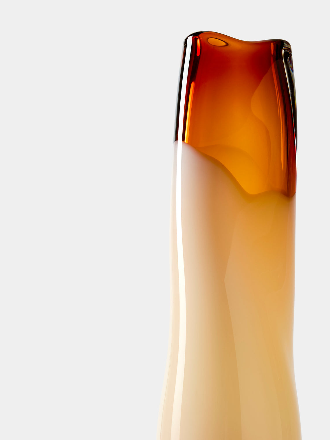 Michele Oberdieck - Soleus Hand-Blown Glass Vase (19in/48cm) - Brown - ABASK