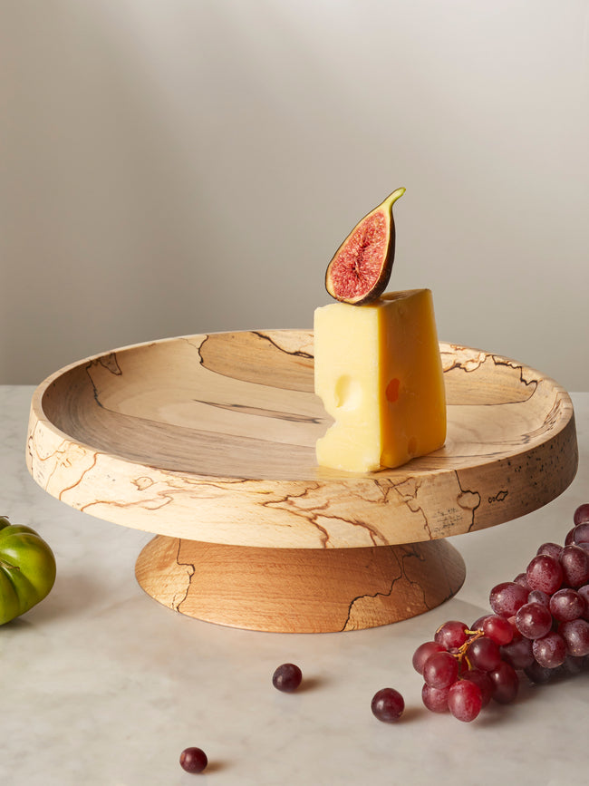 Bird & Branch - Spalted Beech Wood Raised Platter - Natural - ABASK