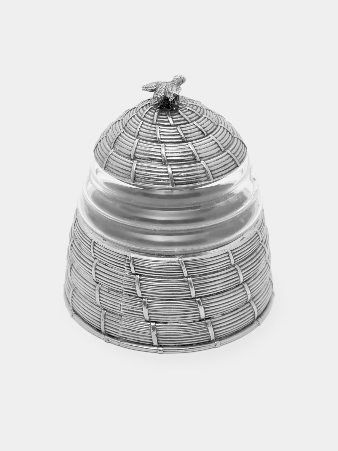 Antique and Vintage - 1950s Silver-Plated Honey Pot - Silver - ABASK
