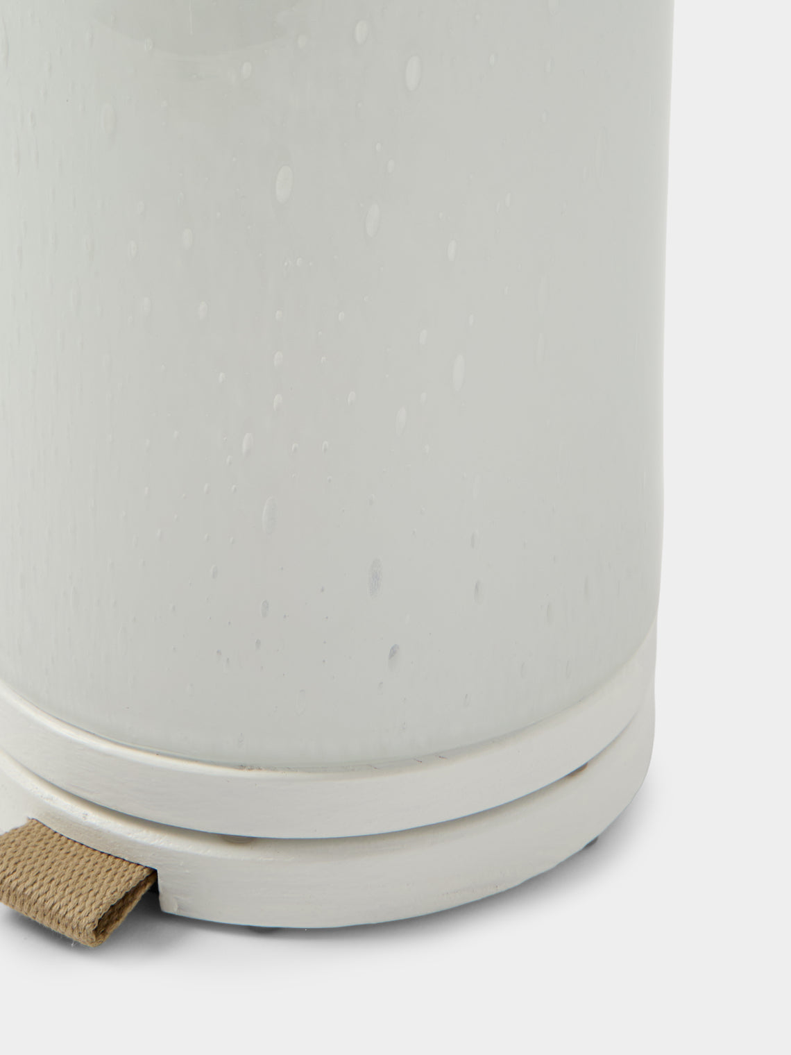 Wannes Antwerp - Antoine Paris Hand-Blown Glass and Rubberwood Portable Lamp - White - ABASK