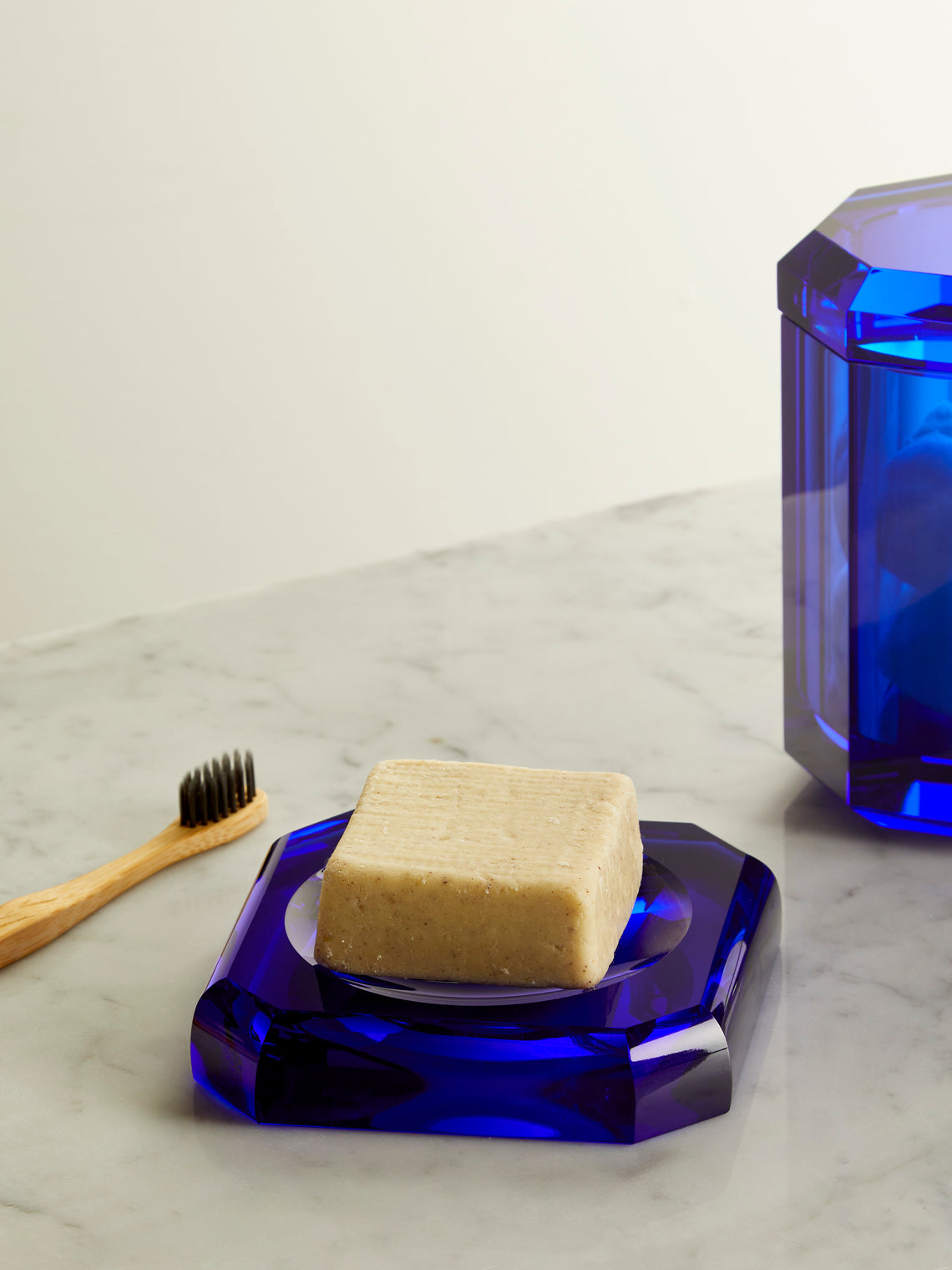 Decor Walther - Cut Crystal Soap Dish - Blue - ABASK