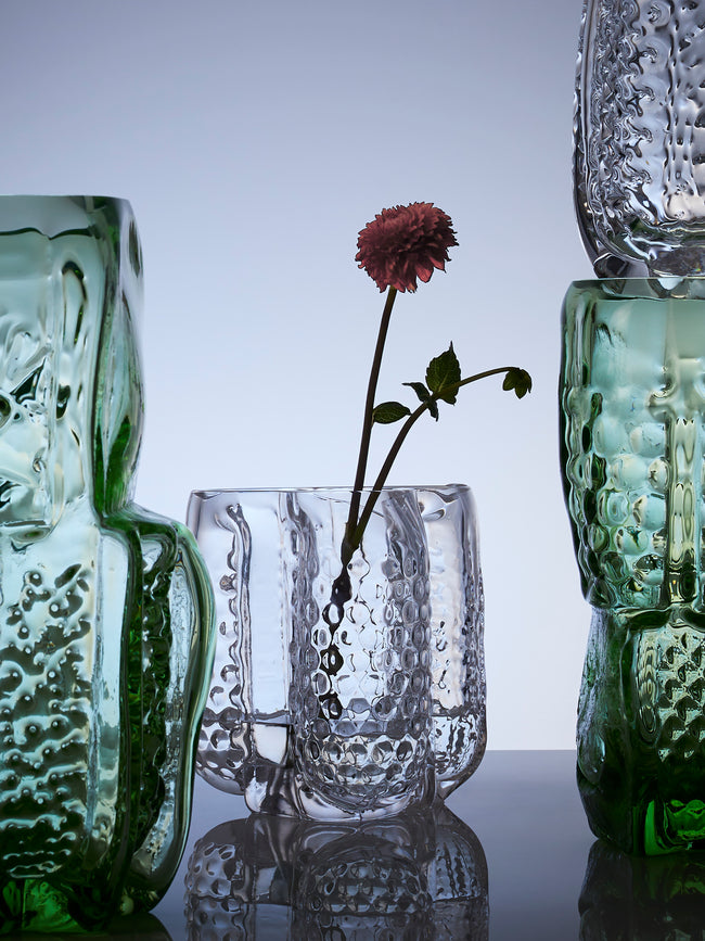 Hana Hillerová - Remix Hand-Blown Glass Vessel (7.5in/19cm) - Clear - ABASK