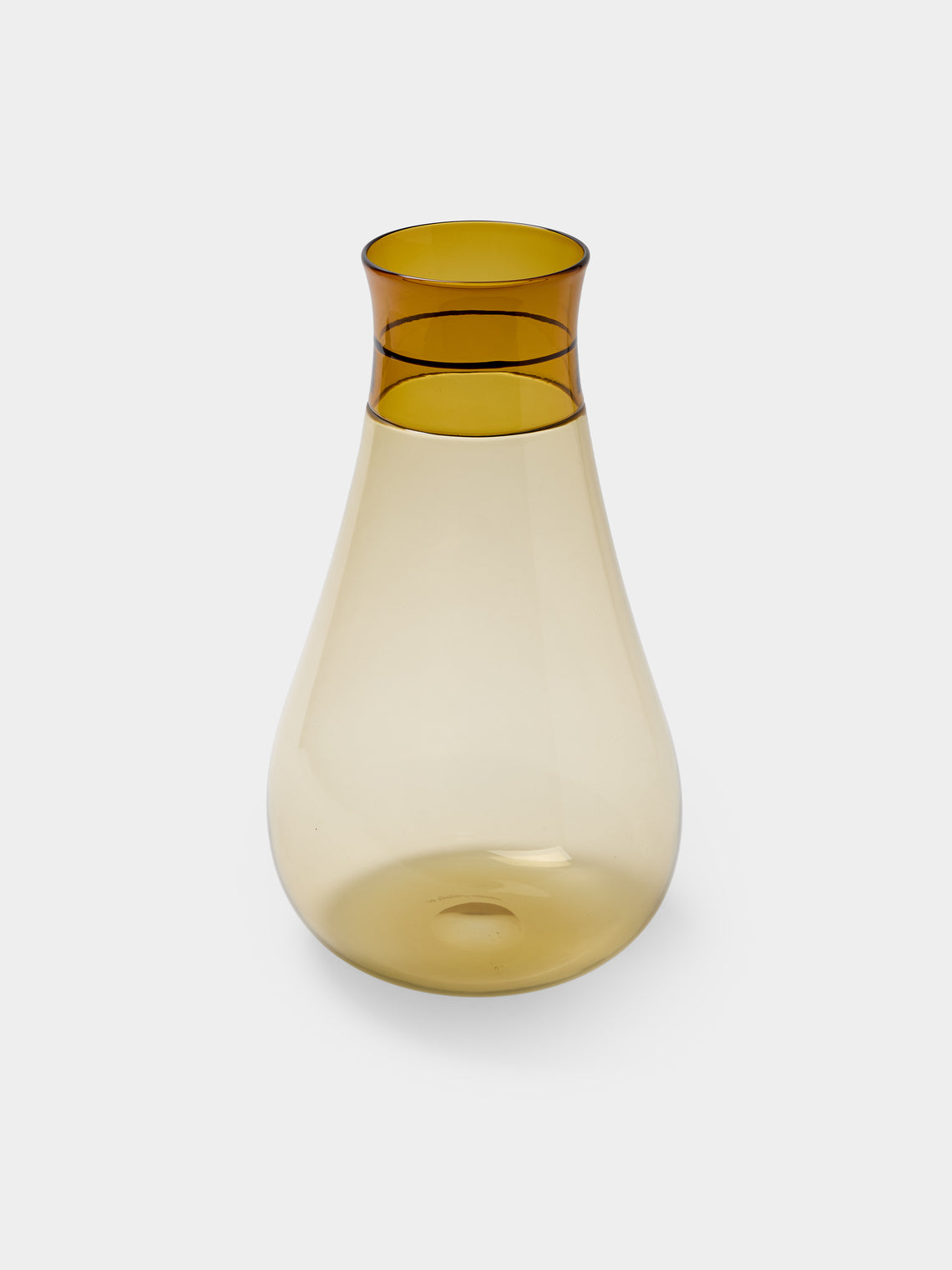 Antique and Vintage - 1986 Venini Colletto Glass Vase (15in/38cm) - Clear - ABASK - 