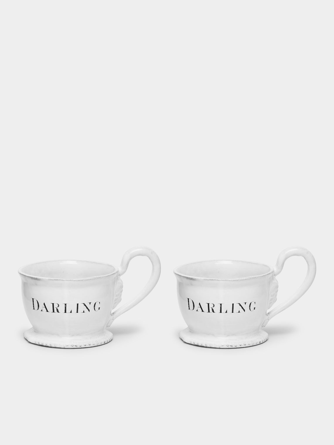 Astier de Villatte - Darling Hand-Glazed Ceramic Teacup (Set of 2) - White - ABASK
