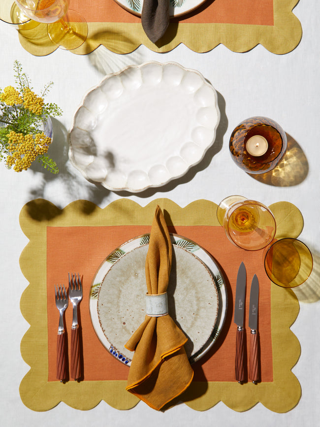 Mervyn Gers Ceramics - Hand-Glazed Ceramic Napkin Rings (Set of 6) -  - ABASK