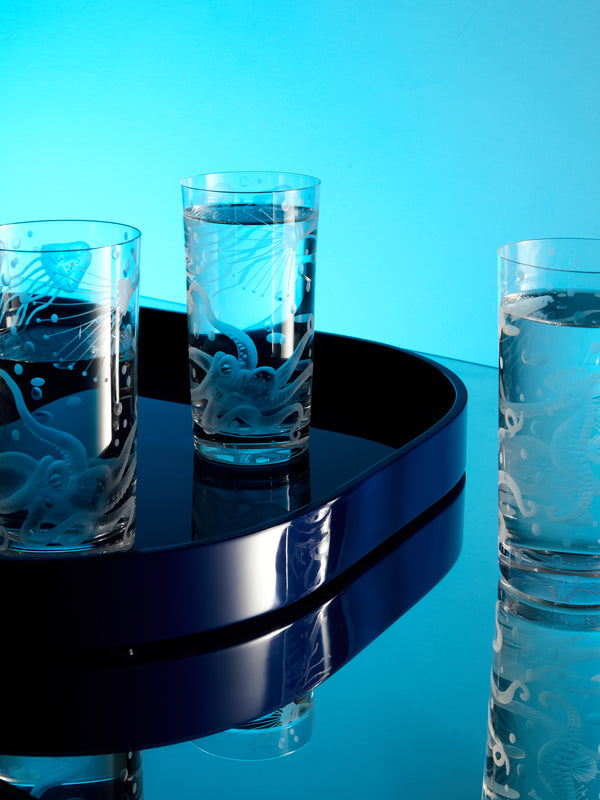 Artel - Frutti di Mare Hand-Engraved Crystal Highballs (Set of 6) -  - ABASK