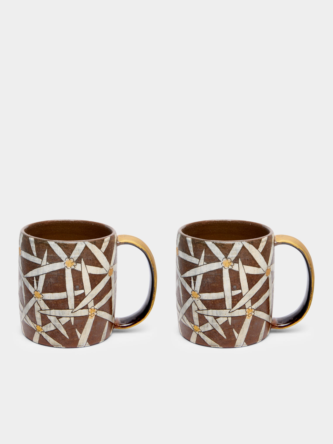 Na Yong-hwan - Wildflower Buncheong Mug (Set of 2) - Brown - ABASK