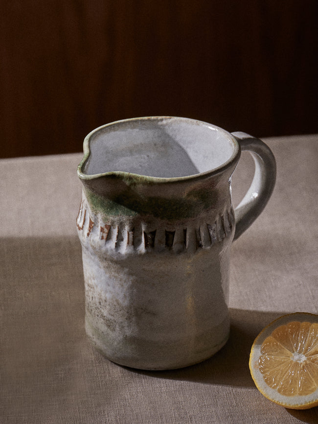 Antique and Vintage - Mid-20th-Century Albert Thiry Ceramic Jug - Beige - ABASK