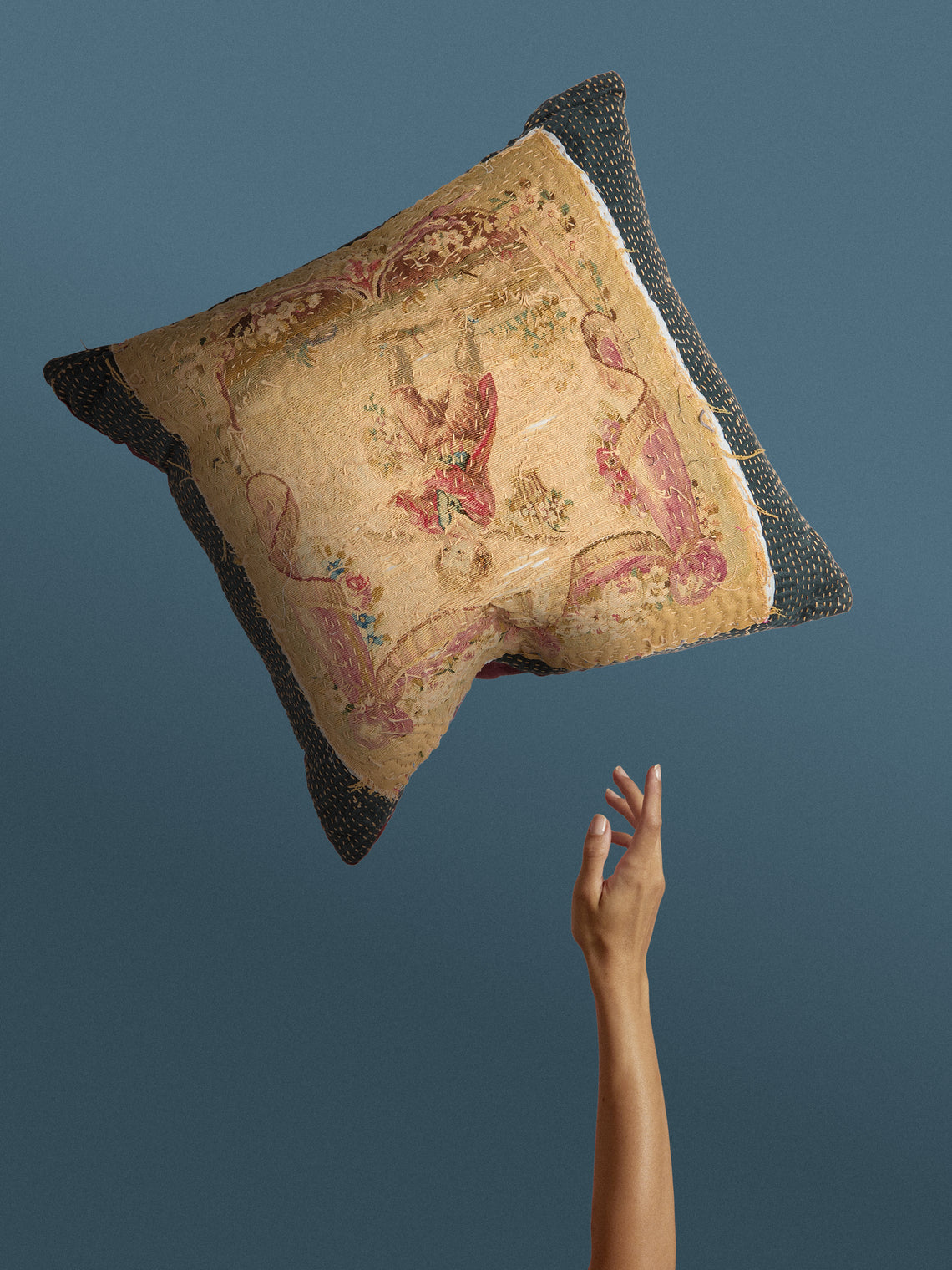 By Walid - 18th-Century French Aubusson Damask Cushion (21in/54cm) - Multiple - ABASK