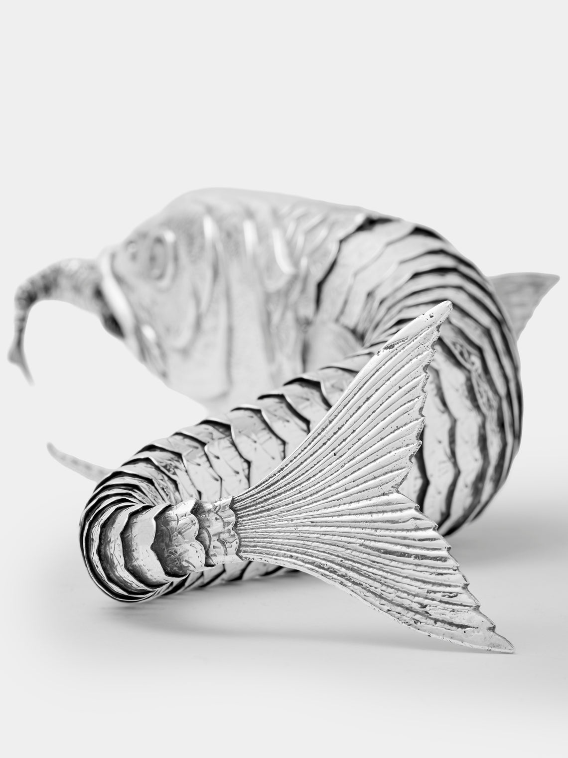 Antique and Vintage - 1930s Solid Silver Articulating Fish - Silver - ABASK