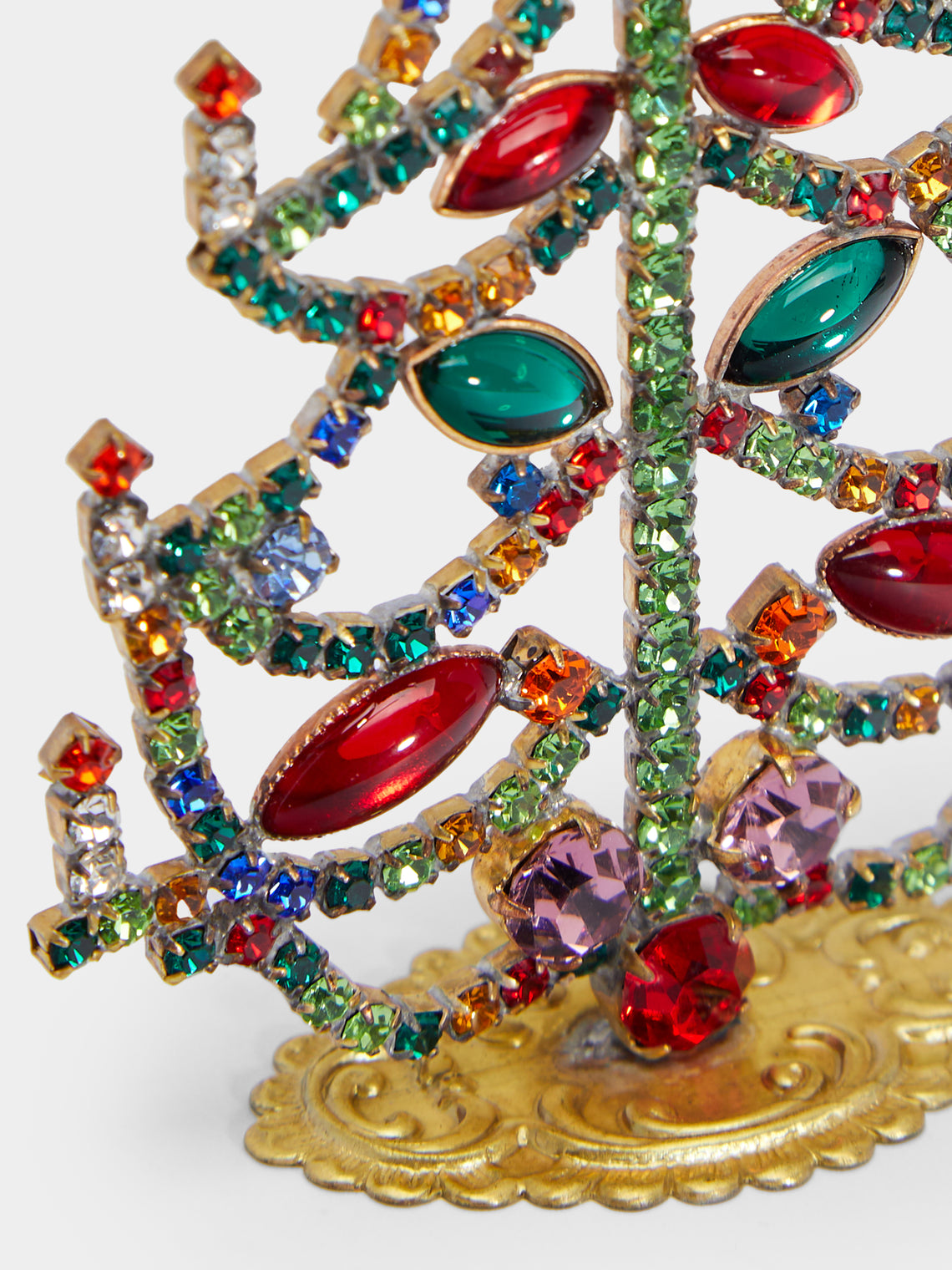 Antique and Vintage - 1930s Czech Gablonzer Jewelled Small Christmas Tree -  - ABASK